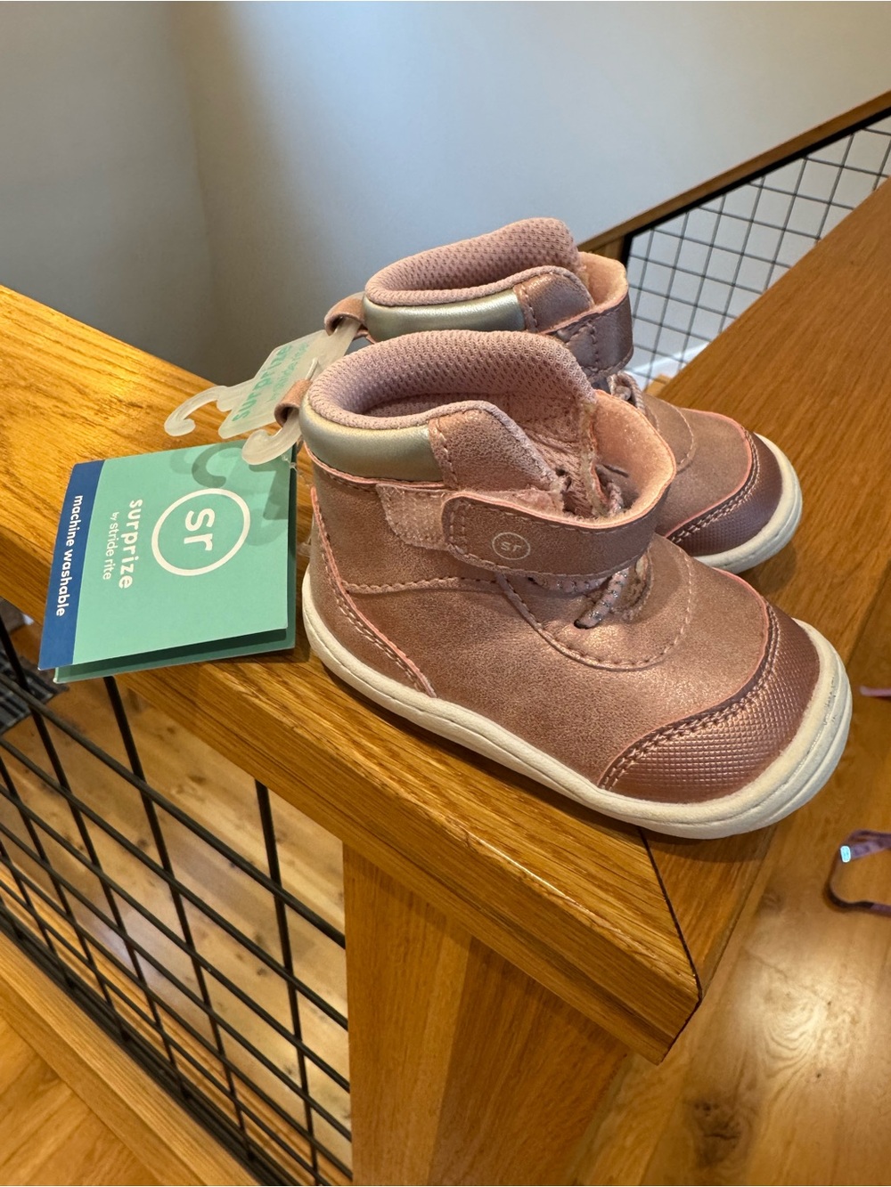 Stride Rite Toddler Rose Gold High Top Sneaker Booy